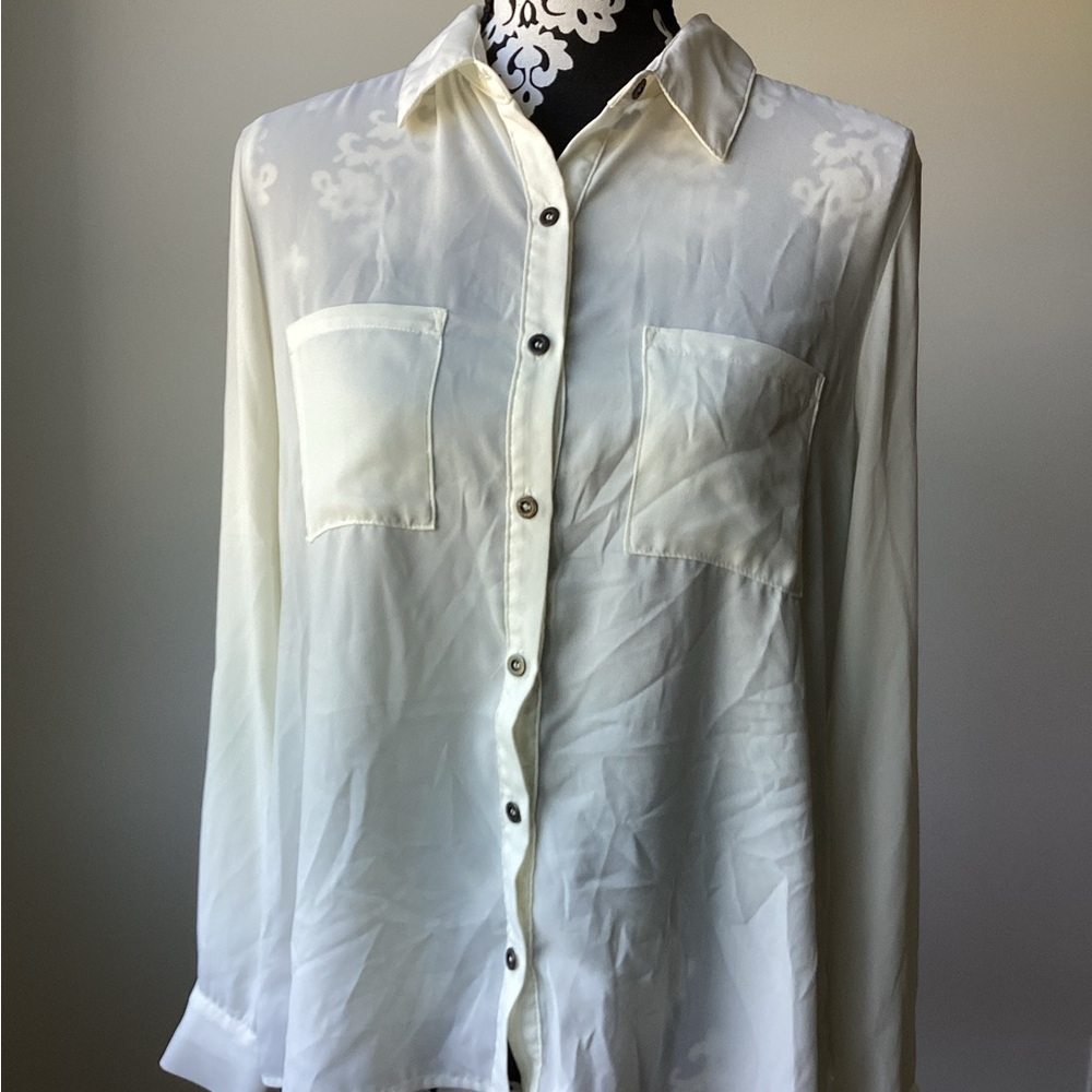 White button up blouse